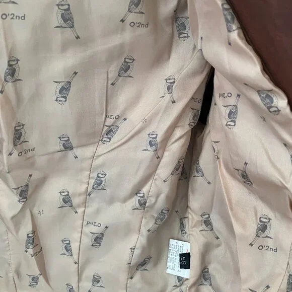 VINTAGE O'2nd Leather Jacket in Size S - Picture 3 of 5